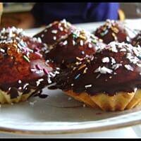 Mufinki białe z polewą