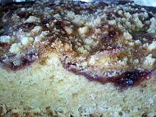 Fot. widelec, Tanie ciasto z owocami - gnieciuch