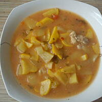 Zupa patisonowo - paprykowa