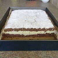 Biszkopt czekoladowy z masą twargowo - cytrynową