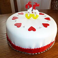 Tort pomarańczowo -  biszkoptowy