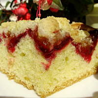 Ciasto ucierane ze śliwkami i z kruszonką