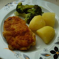 Kotlet nadziewany pieczarkami