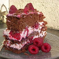 Ciasto czekoladowo-malinowe