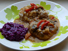 Fot. niebieska-różyczka, Schab w sosie pieczarkowo-paprykowym