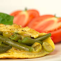 Omlet cebulowy na zielono