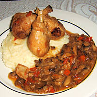 Pałki w sosie z warzywami wg M&Ł