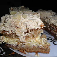 Biszkopt cappucino z ajerkoniakową masą od milenki