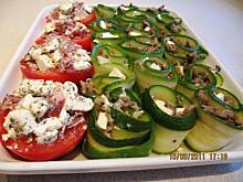 Fot. ciapeczka, Cukiniowe ślimaczki z pomidorkami