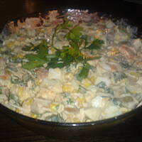 sałatka z warzywami z rosołu