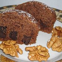 Muffinki orzechowe z czekoladą'