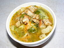 Fot. InkaMalinka, Kolorowa zupa brukselkowa z grzankami