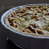 Tarta z porem i boczkiem