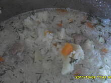 Fot. Stonkozaur, Zupa kalafiorowa z ryżem i mięsem