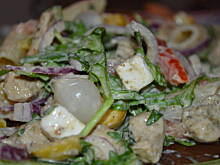 Fot. lolopopa, Sałatka z piersi kurczaka i rukoli