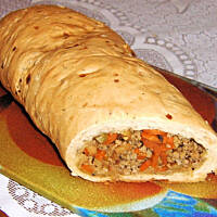 Ciasto nadziewane mięsem z warzywami wg M&Ł