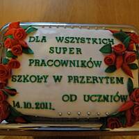 Torcik czekoladowo-wiśniowy:)