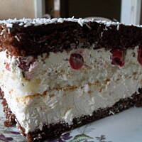 Ciasto z kokosem i delikatnym kremem latte macchiato