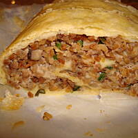 rolada z kaszą gryczaną w sosie grzybowym