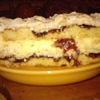 Pani Walewska kruche ciasto z kremem budyniowym albo orzechowym