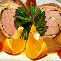 Roladki wieprzowe w sosie winogronowym