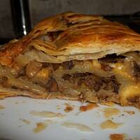 Rolada z ciasta francuskiego z pieczarkami MissAgi