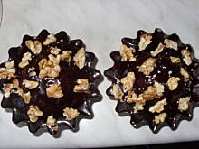 Fot. OwocowaSałateczka, Mufinkowe murzynki z konfiturą jagodową