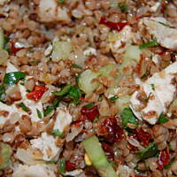 Pilaw z kaszy gryczanej i kurczaka