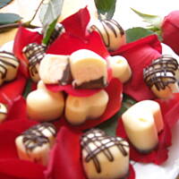 czekoladki z nadzieniem jogurtowo-różanym