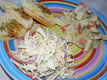 Fot. InkaMalinka, Pierś z kurczaka w sosie lazur z grzankami