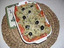 Fot. alisz, makaronowe ślimaki z tuńczykiem, pesto i ricottą