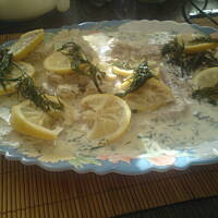 dorsz w sosie cytrynowo-koperkowym