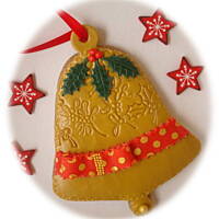 Duże dzwonki z piernika na choinkę