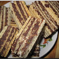 Wafle z masą kakaową