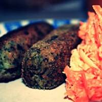 Krokiety ziemniaczane ze szpinakiem