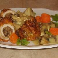 Chrupiące  devolaille w sosie pieczarkowym