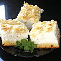 Sernik "naturalny" wersja light na ryżowym spodzie