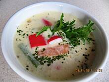 Fot. ciapeczka, Pomarańczowa zupa z owoców morza z szafranem