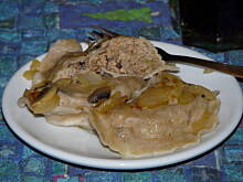 Fot. Delfix, pierogi z kaszą gryczaną i mięskiem