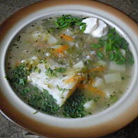 ogórkowa z wędzoną rybą