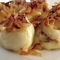 Kluski śląskie z mięsnym farszem