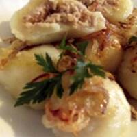 Kluski śląskie z mięsnym farszem