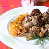 Świąteczna wątróbka z morelami i żurawiną