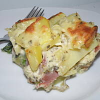 Zapiekanka ziemniaczno-szpinakowa