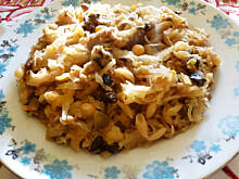 Fot. Mama - Różyczki, Kapusta postna z grochem i grzybami