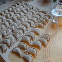 Pierogi na Wigilię z kapustą i grzybami.