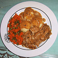 Wieprzowina z boczniakami wg M&Ł