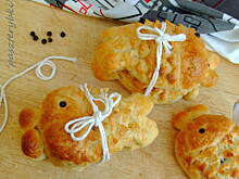 Fot. kasia_sach, Pieczarkowe paszterybki, czyli paszteciki z farszem pieczarkowym w kształcie rybek