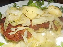 Fot. Izabela Nowak, Kotlety wieprzowe z białą kapustą