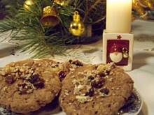 Fot. marzena8v, ciasteczka owsiane z polewą miodowo bakaliową.